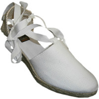 Schuhe Damen Leinen-Pantoletten mit gefloch Andinas Valencia-Schuhe auf den durchschnittlich Weiss