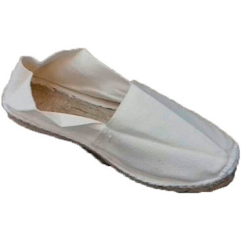 Schuhe Leinen-Pantoletten mit gefloch Made In Spain 1940 Alpargatas flach Esparto Made in Spain b Beige