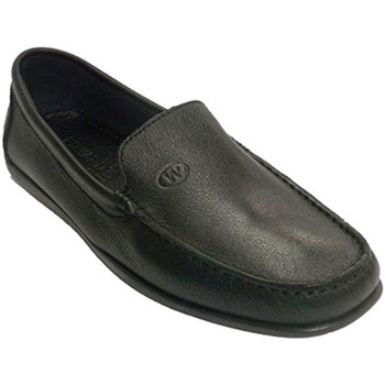 Schuhe Herren Slipper Edward's Man Mokassin genäht Ledersohle sehr mats Schwarz