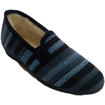 Schuhe Damen Hausschuhe Made In Spain 1940 Geschlossener Schuh auf den Seiten nach Blau