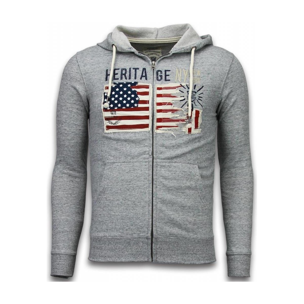 Kleidung Herren Sweatshirts Enos Sweatjacke Embroidery American Grau