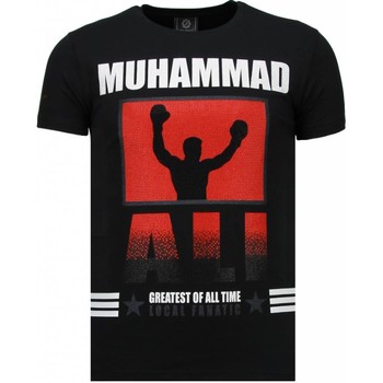 Kleidung Herren T-Shirts Local Fanatic Muhammad Ali Strass Schwarz