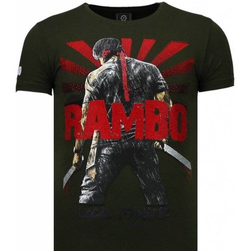 Kleidung Herren T-Shirts Local Fanatic Rambo Shine Strass Grün