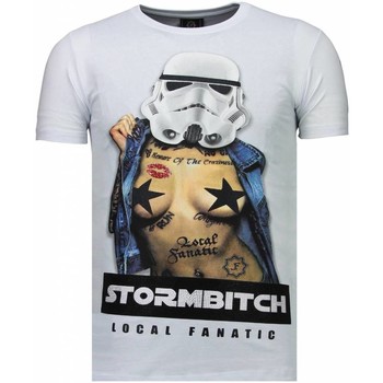 Kleidung Herren T-Shirts Local Fanatic Stormbitch Strass Weiss