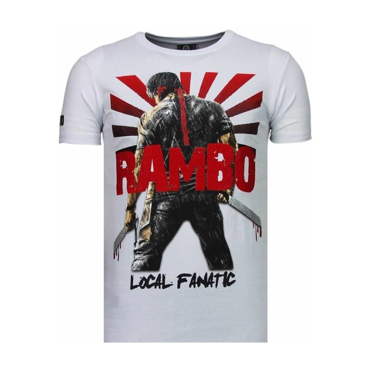 Kleidung Herren T-Shirts Local Fanatic Rambo Shine Strass Weiss