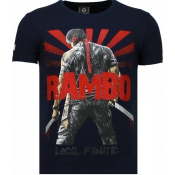 Kleidung Herren T-Shirts Local Fanatic Rambo Shine Strass Blau