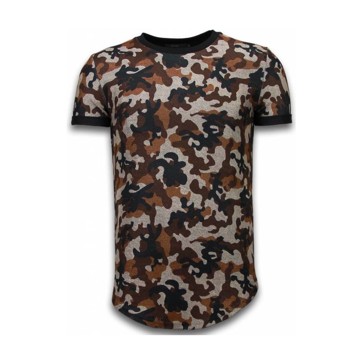 Kleidung Herren T-Shirts Justing Camouflaged Fashionable Long Army Braun