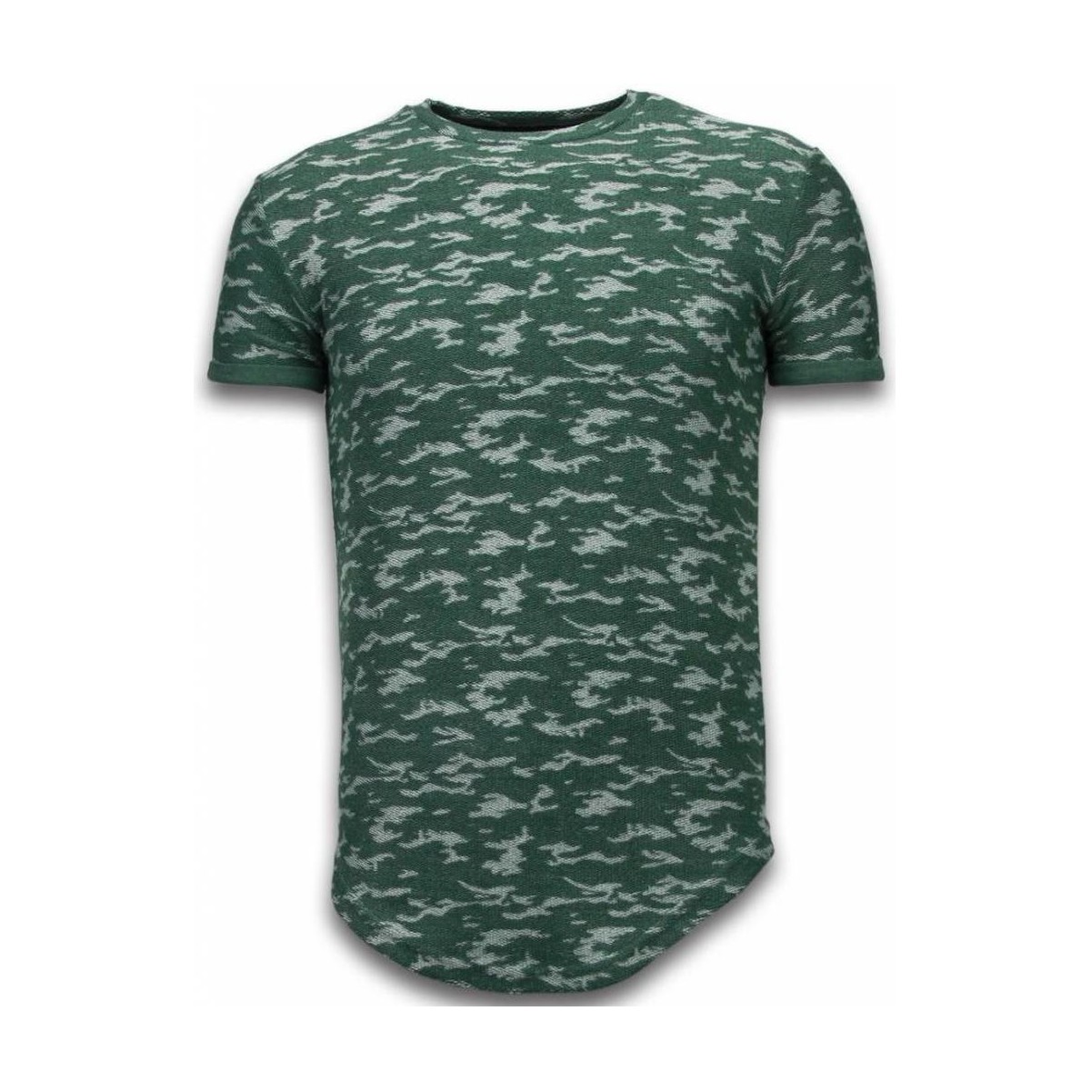 Kleidung Herren T-Shirts Justing Fashionable Camouflage Long Army Grün