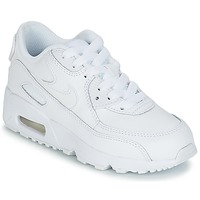 Schuhe Kinder Sneaker Low Nike AIR MAX 90 LEATHER PRE-SCHOOL Weiss