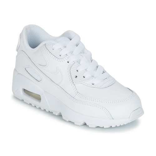 Transparant Uitschakelen Overredend Nike AIR MAX 90 LEATHER PRE-SCHOOL Weiss - Schuhe Sneaker Low Kind 80,80 €