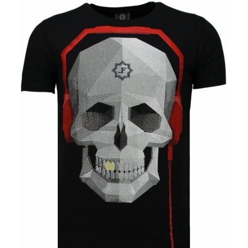 Kleidung Herren T-Shirts Local Fanatic Skull Bring The Beat Strass Schwarz