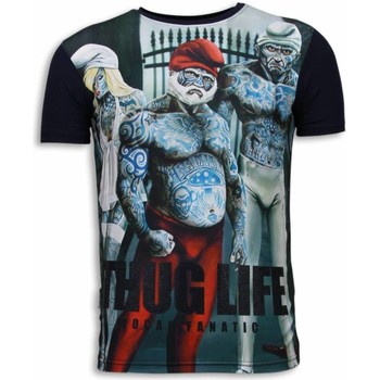 Kleidung Herren T-Shirts Local Fanatic Thug Life Digital Strass Blau
