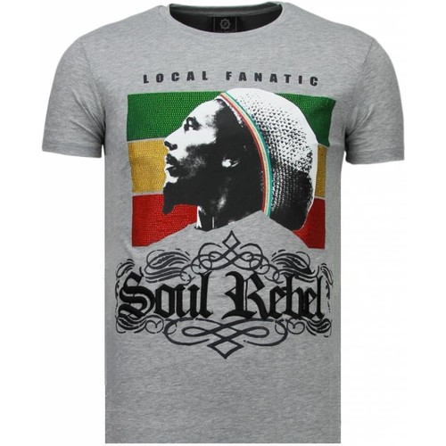 Kleidung Herren T-Shirts Local Fanatic Soul Rebel Bob Strass Grau