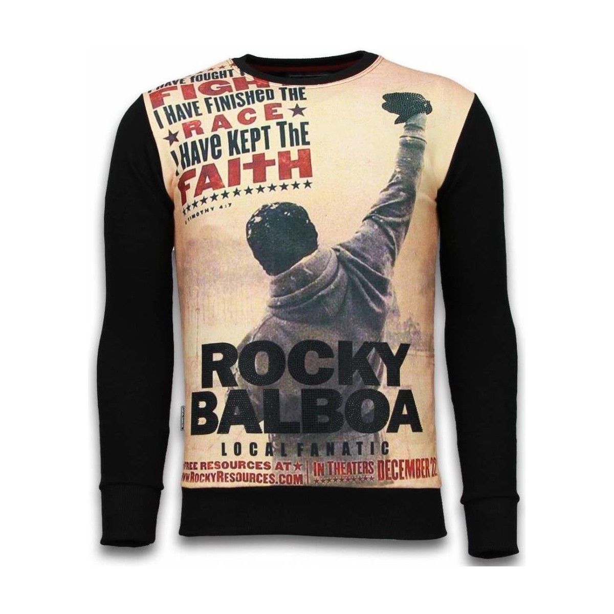 Kleidung Herren Sweatshirts Local Fanatic Rocky Balboa Faith Schwarz