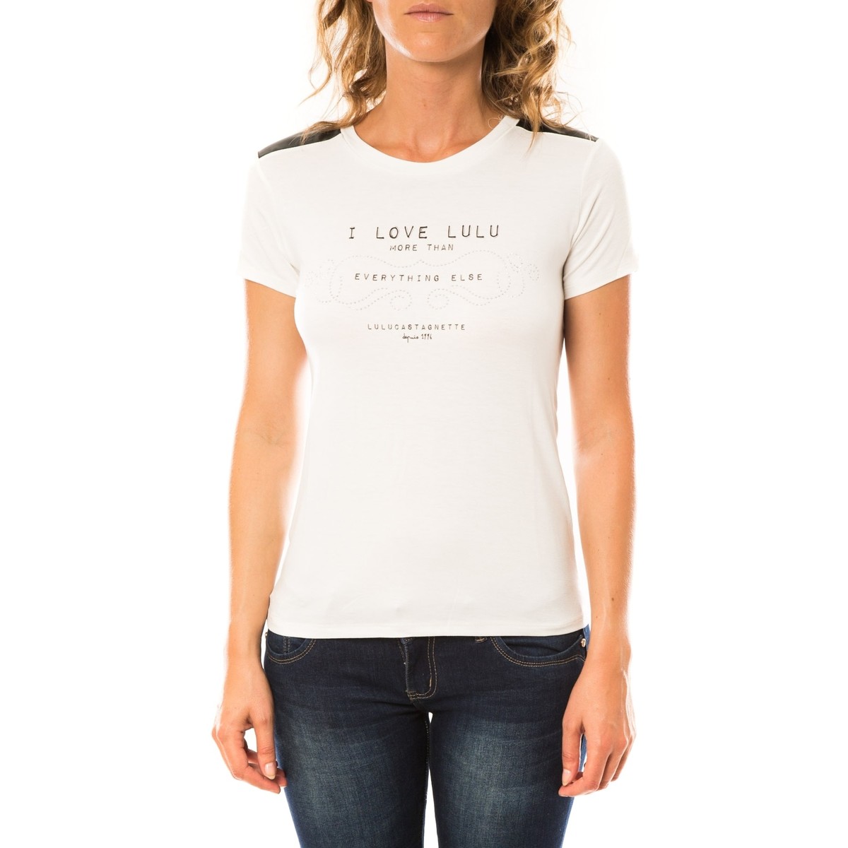 Kleidung Damen T-Shirts LuluCastagnette T-shirt Funk Blanc Weiss