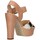 Schuhe Damen Sandalen / Sandaletten Emporio Di Parma 625 Sandelholz Frau Leder / Platin Multicolor