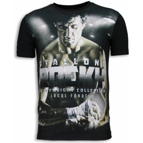 Kleidung Herren T-Shirts Local Fanatic Rocky Heavyweight Strass Schwarz