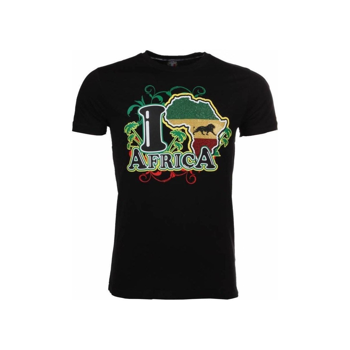 Kleidung Herren T-Shirts Local Fanatic I Love Africa Schwarz