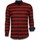 Kleidung Herren Langärmelige Hemden Tony Backer Itali Slim Blouse Big Stripe Rot