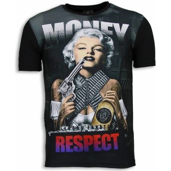 Kleidung Herren T-Shirts Local Fanatic Marilyn Money Strass Schwarz