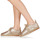 Schuhe Damen Leinen-Pantoletten mit gefloch See by Chloé SB30222 Gold