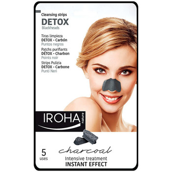 Beauty Damen gezielte Gesichtspflege Iroha Nature Detox Charcoal Black Nose Strips 