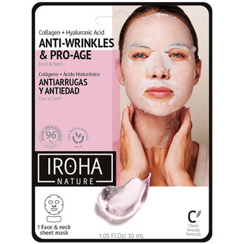 Iroha Nature 100% Cotton Face & Neck Mask Collagen-antiage 