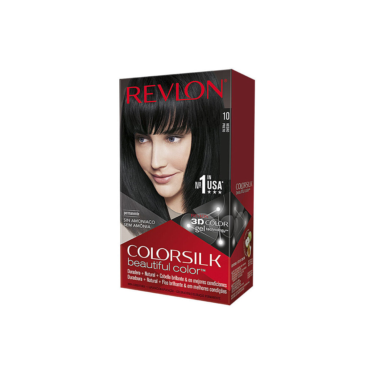 Beauty Damen Haarfärbung Revlon Colorsilk Tinte 10-negro 