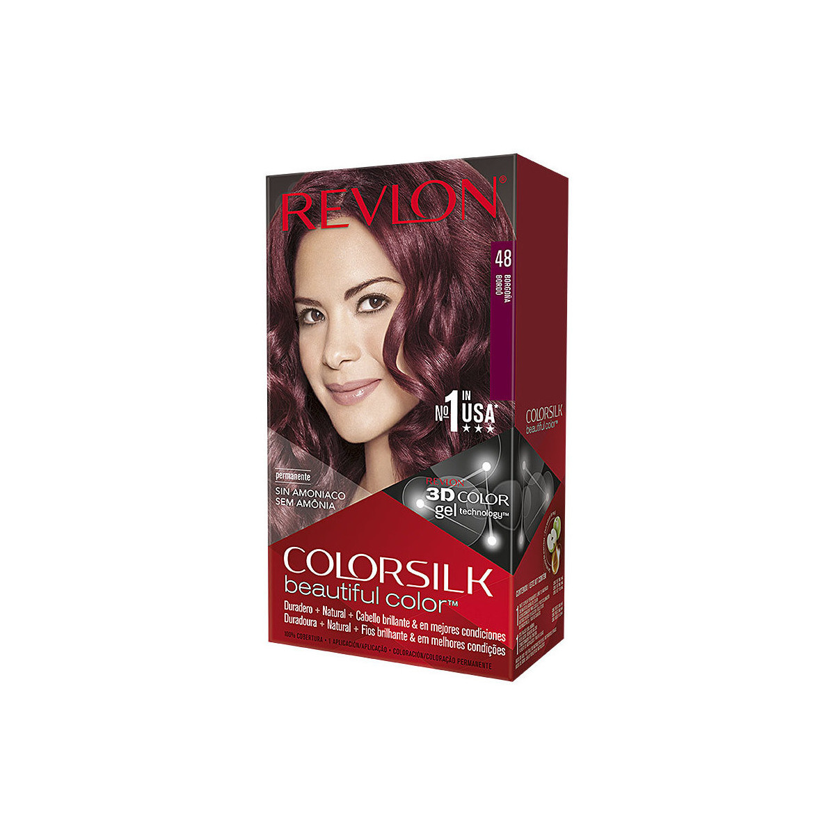 Beauty Damen Haarfärbung Revlon Colorsilk Tinte 48-borgoña 