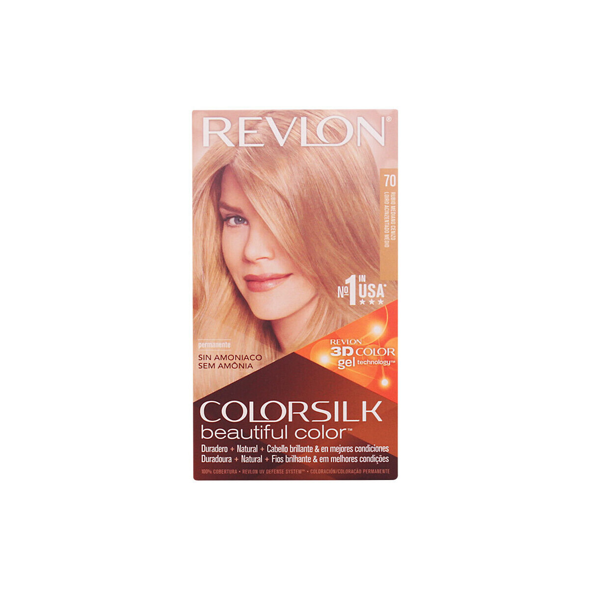 Beauty Damen Haarfärbung Revlon Colorsilk Tinte 70-rubio Medio Ceniza 