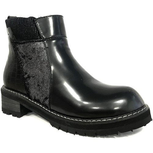 Cassis Côte d'Azur Noe Bottines Vernis Noir Schwarz