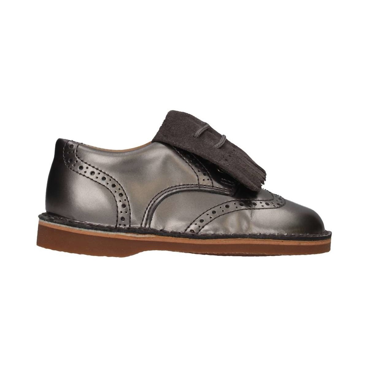 Schuhe Mädchen Richelieu Eli 1957 2481 ACERO French shoes Kind grau Grau