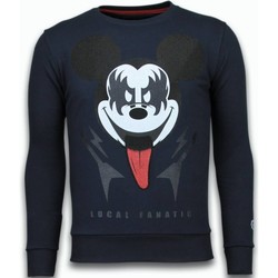 Kleidung Herren Sweatshirts Local Fanatic Kiss My Mickey Strass Blau