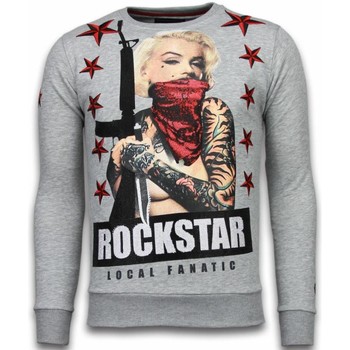 Kleidung Herren Sweatshirts Local Fanatic Marilyn Rockstar Strass Grau