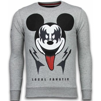 Kleidung Herren Sweatshirts Local Fanatic Kiss My Mickey Strass Grau