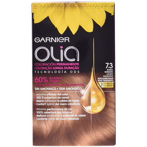 Beauty Damen Haarfärbung Garnier Olia Coloración Permanente 7,3-golden Dark Blonde Set 