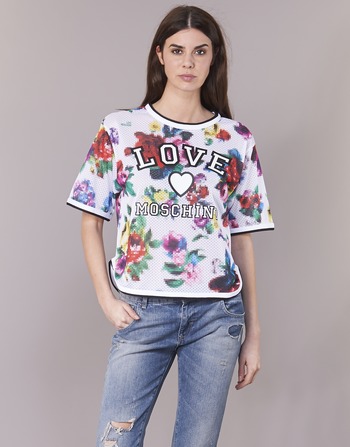Kleidung Damen Tops / Blusen Love Moschino W4G2801 Weiss / Multicolor