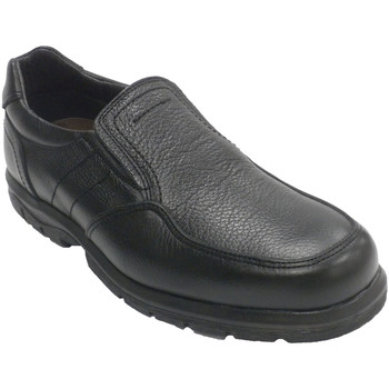 Schuhe Herren Slipper Made In Spain 1940 Herren elastischer Gummi-Bodenschuh auf Schwarz