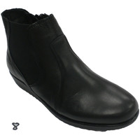 Schuhe Damen Low Boots 48 Horas Seitliche Reißverschluss-Frauen-Knöchels Schwarz
