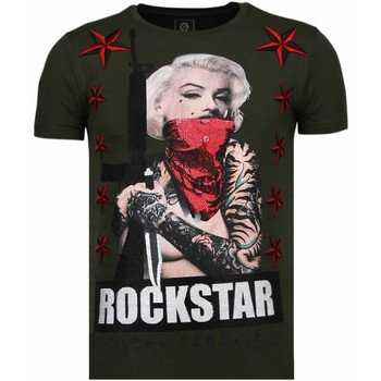 Kleidung Herren T-Shirts Local Fanatic Marilyn Rockstar Strass Grün