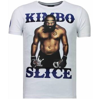 Kleidung Herren T-Shirts Local Fanatic Kimbo Slice Strass Weiss