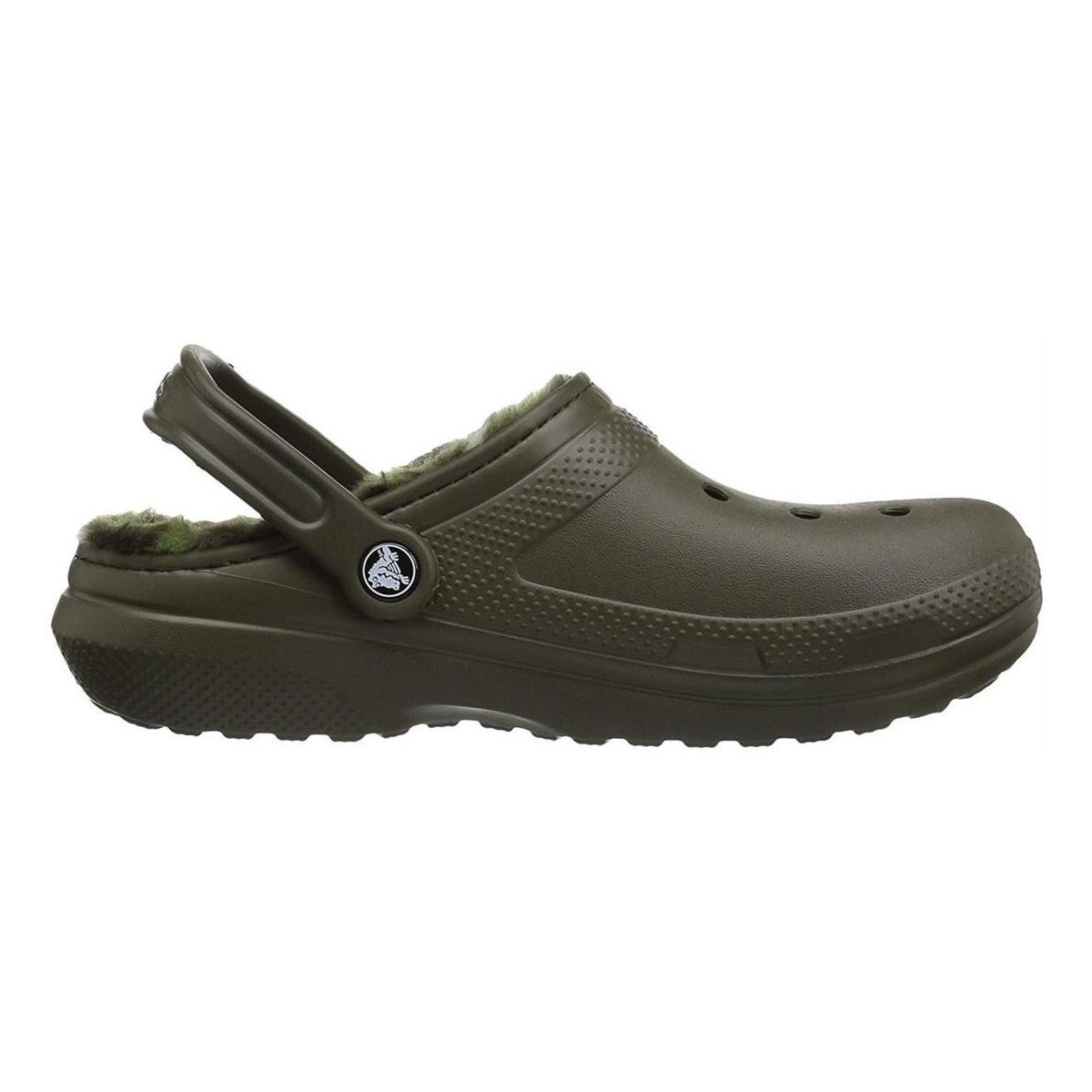 Schuhe Damen Pantoffel Crocs CLASSIC FUZZ LINED CLOG Grün