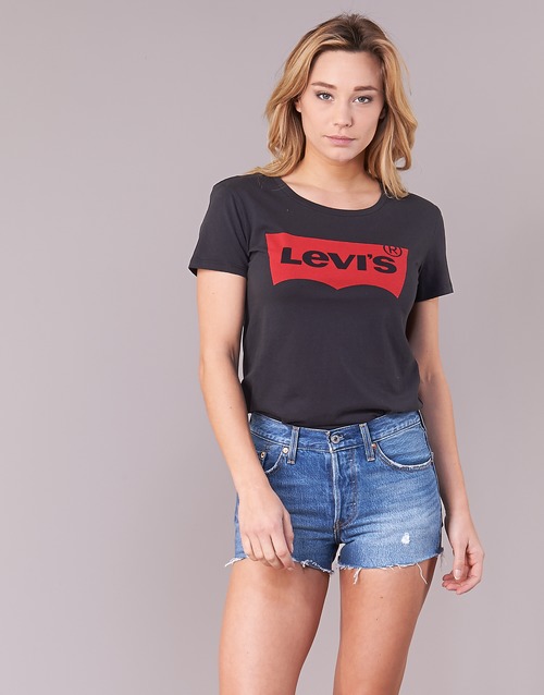 Levi's THE PERFECT TEE Schwarz - Kleidung T-Shirts Damen 2464 