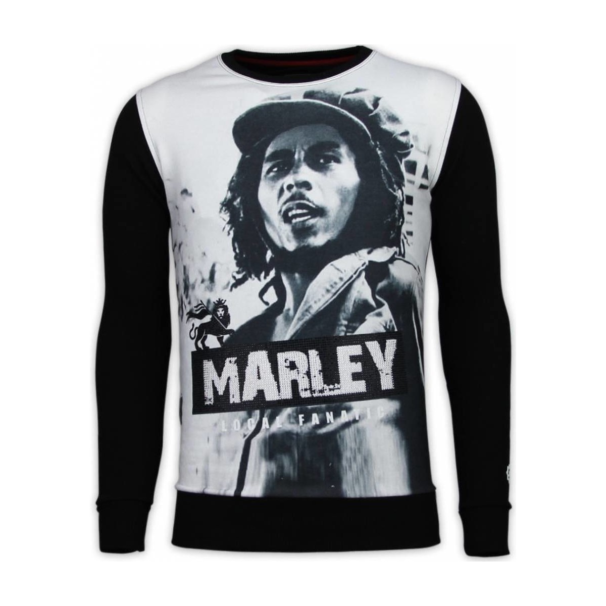 Kleidung Herren Sweatshirts Local Fanatic Bob Marley Digital Strass Schwarz