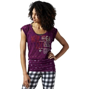 Kleidung Damen T-Shirts Reebok Sport Yoga New York Violett