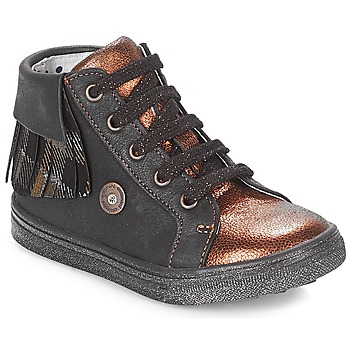 Schuhe Mädchen Sneaker High Catimini LOULOU Schwarz / Kupfer