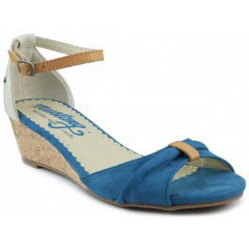 Schuhe Damen Sandalen / Sandaletten Mustang Old MUSTANG LONTA Blau