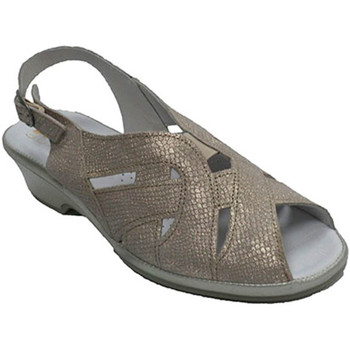 Schuhe Damen Sandalen / Sandaletten Made In Spain 1940 Sehr bequeme Frauensandale Lumel metalli Grau