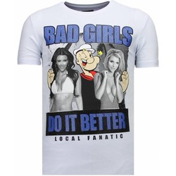 Kleidung Herren T-Shirts Local Fanatic Bad Girls Do It Better Strass Weiß