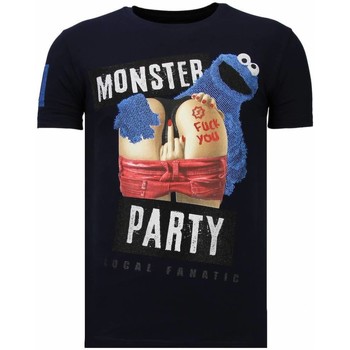 Kleidung Herren T-Shirts Local Fanatic Monster Party Strass Blau